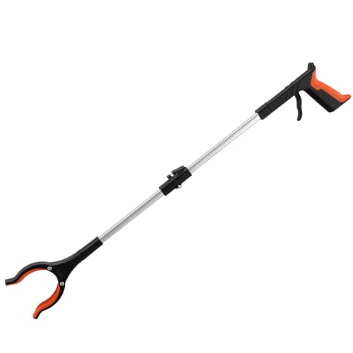 Image of Upgrade Grabber Reacher Tool, 32 inch Foldable Picker Upper Grabber, Reaching Tool for Trash Claw Pick Up Stick, Litter Picker, Arm Extension (Orange)