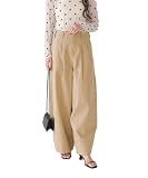 [ティティベイト] ツータック バレルパンツ AFXT0276 レディース M ベージュ