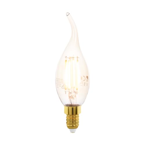Eglo Dimmable E14 LED Edison lamp, golden vintage filament candle light bulb, retro lighting, 4 watt (equivalent to 28 watt) - Image 3