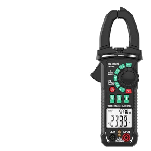 Medidor de pinza amperimétrica digital True RMS 600A Multímetro Voltímetro 600V AC/DC VFC Corriente de irrupción Capacitancia NCV Ohm Hz Tester (Verde) miniatura 1