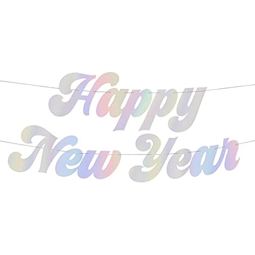 xo, Fetti New Years Eve Party Banner - Iridescent | NYE Party Favors, Happy New Year Decorations, NYE 2023 Decor