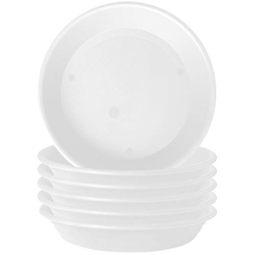 GREGICH 6 Pack Plastic Plant Saucer Drip Trays 8 10 Inch, Plant Trays Fit for Pot Up to 7.7â€ in Bottom, Thick Durable Sturdy Plant Pot Saucers Flower Pot Trays Plant Saucers for Indoors Outdoor Plant