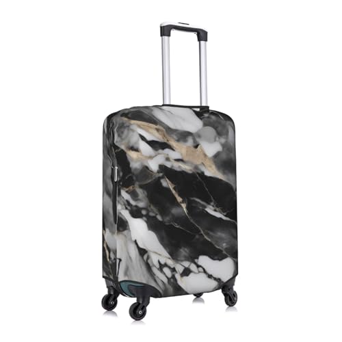 Light Black Marble Tsa Approved Luggage Cover For 18-32 Inch Suitcases Scratch-Resistant Stretch Luggage Cover3