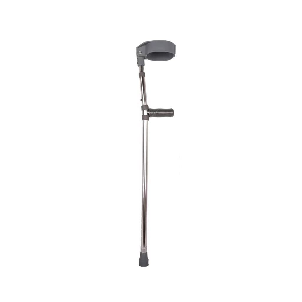Brazo Codo Muleta Ayuda for Caminar Ligera Rehabilitación Bastón for Axilas Antideslizante telescópico ( Color : Silver )