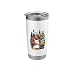 Bigfoot Chef Grilling Burger Bbq Sasquatch Campfire Cookout Stainless Steel Insulated Tumbler