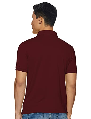 Image of Rupa Bumchums Men Super Combed Cotton Solid Half Sleeve Club Collar Polo Regular Fit T-Shirt with Chest Pocket
