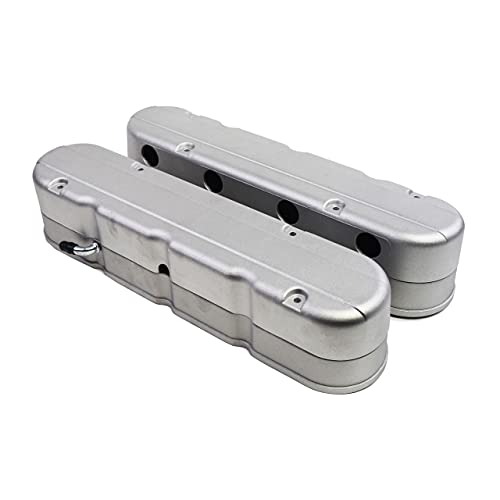 A-Team Performance GM LS Smooth Cast Aluminum Valve Covers with Coil Mounts and Covers Compatible with Chevy Small Block SB V8 293 325 376 427 Satin