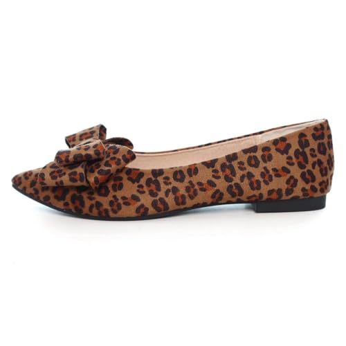 Image of TN TANGNEST Women Fashion Bowknot Flats Comfort Pointed Toe Dress Shoes