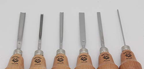Kirschen 5696000 6-Piece Pear-Handled Wood Carving Set