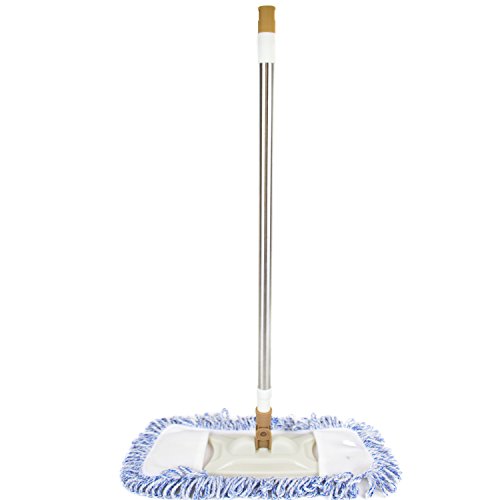 Zwipes Microfiber Flexible Dry Dust Mop | Telescoping Pole up to 55" | Ends Lift to Dust Baseboards and Floors at The Same Time