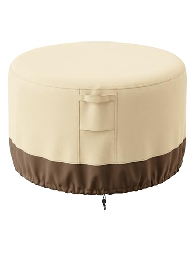 Vailge Round Fire Pit Cover Waterproof Gas Firepit Cover