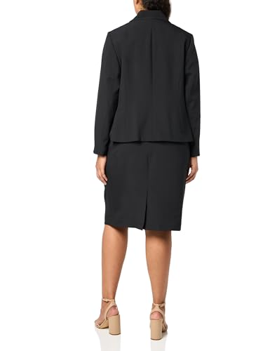 Women's Stretch Crepe 3-Button Jacket & Flounce Skirt 2pc Set2