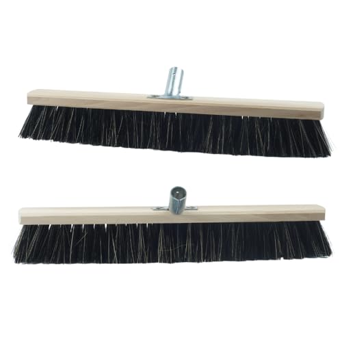 Saalbesen Besen mit Stiel 150 cm ohne Stiel Ideal als Zimmerbesen Holzbesen Kehrbesen Werkstattbesen Hallenbesen Industriebesen Hausbesen Terassenbesen Haarbesen (30 cm mit Stiel) – Bild 5