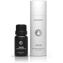 Bursera Organic Sage Essential Oil, Tree Planted with Every Order, 100% Pure USDA Organic Sage Oil, 10ml Undiluted High Grade Natural Sage Oils for Aromatherapy, Diffuser, Shower and Skin