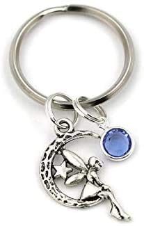 Image of Silver Knight Personalised Celtic Moon Fairy with Any Birthstone in a Gift Bag Irish Folklore (June Lt Amethyst)