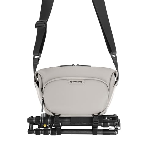 Image of Vanguard VEO Lite S4L Camera & Everyday Shoulder Bag (Cream) - Fits Mirrorless Camera + 1-2 Lenses, 8.3 inch Tablet Sleeve, Removable Dividers, Easy-Clean Water-Resistant Design