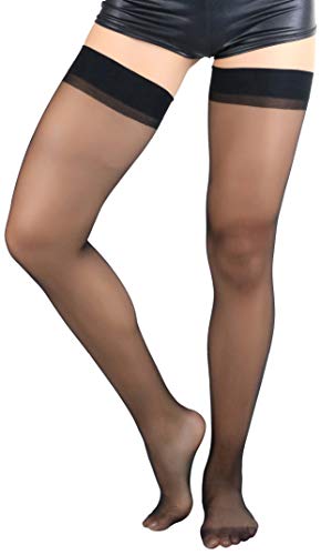 Image of ToBeInStyle Women's Sheer Seamless Nylon Contrasting Backseam Stocking