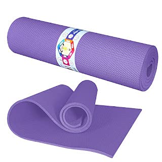 Nirgun Empex Yoga mat 6mm Thickness for Women and Men For Gym Workout and Yoga Exercise and Home Fitness (Multicolor)