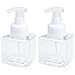 2 pièces Distributeurs de Savon moussant Flacon Pompe Vide moussant de 250 ML (8,5 oz) Pompe Bouteilles vides pour Le Savon à Main de Cuisine ou de Salle de Bain Nettoyant pour Le Visage Nettoyant