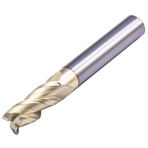 Image of BestParts 5 /16 inch 3 Flute Solid Carbide End Mill for Aluminum - ZrN Coated | 37 Degree Helix, 5 /16 inch Cutting Diameter, 5 /16 inch Shank Diameter, 13 /16 inch Length of Cut, 2-1 /2 inch Overall Length, Square End