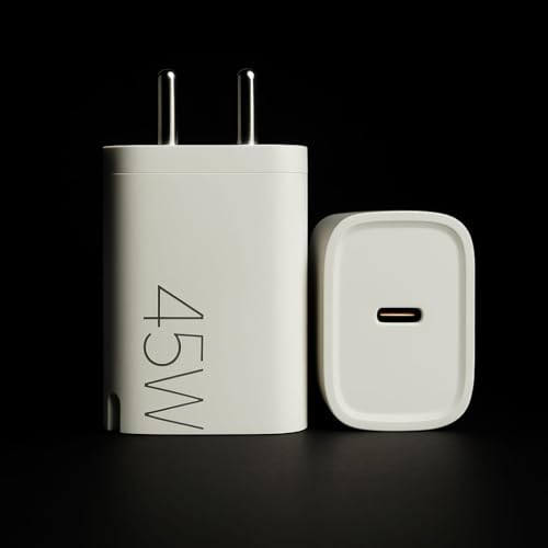 Image of mifaso 45W C-Type Super-Fast Charging Power Adapter For Laptop|Macbook|Tablet|iPad|Chrome Book|Google|Samsung|Xiaomi|Nothing|Honor|Other USB-C PD PPS Technology 45 W Charge Support,White