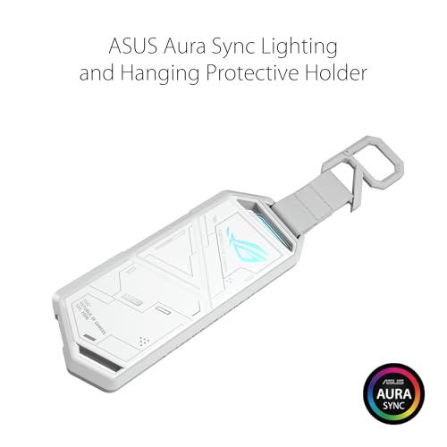 Image of ASUS ROG Strix Arion White M.2 NVMe SSD Enclosure-USB3.2 Gen 2x1 Type-C (10Gbps), Dual USB-C to C & USB-C to A, Screwdriver-Free, Thermal Pads Included, Fits PCIe 2280 /2260 /2242 /2230 M Key /B+M Key