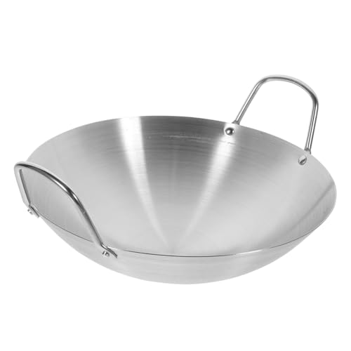 Wok de Acero Inoxidable con Fondo Redondo para Cocina a Gas miniatura 1