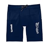 Sprints Mens Flexion 8" Compression Shorts with Pockets & Drawcord (US, Alpha, Medium, Regular, Regular, Stealth Navy)