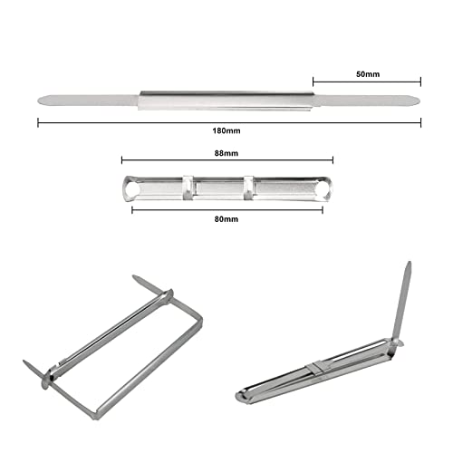 Bajiuxhfei 100 Stück Archivclip Metall Heftstreifen, abheftbügel, archivbinder, Metall Datei Clip, abheftstreifen Clip, Verschlussklammern Metall, für Zuhause, Arbeit und Schule
