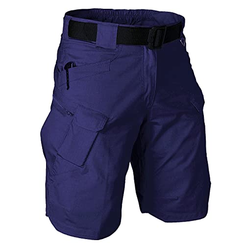 Tactical Cargo Workout Shorts for Men Outdoor Hiking Fishing Combat Casual Work Short Multi Pockets (No Belt)
