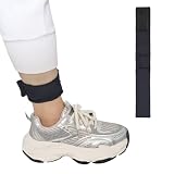 Ankle Straps for Fitness Trackers No Removal Needed Fitness Tracker Ankle Band Adjustment Ankle Wear Band Compatible with Fitbit for Men and Women (Black, Wide) (Large)