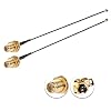 Vecys 2PCS U.FL IPEX naar SMA Vrouwelijke Coaxkabel met laag verlies 6″/15CM U.fl/IPEX 1.13mm Mini-Coaxiale Pigtail Kabel voor Draadloze Routers Mini PCIE Netwerkkaarten PCI Wi-Fi WAN Repeater