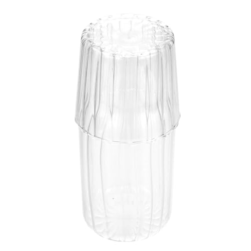 MOTHNUR Glass Water Kettle and Cup Set, Small High Borosilicate Cold Water Bottle Lid, Household Beverage Holder for Juice and Milk