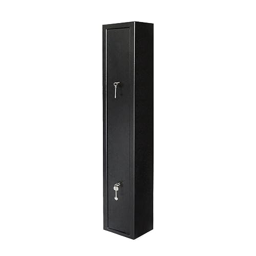 Panana 3 Gun Cabinet, Shotgun & Rifle Safe with 7 Level Lock, Black, H1300 x W205 x D245mm, Utility Room (3 Gun Cabinet)