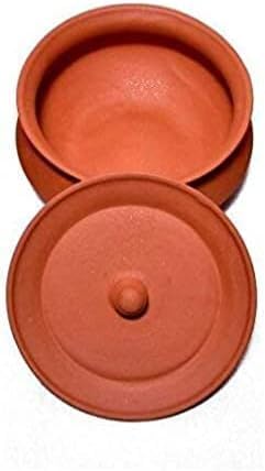 Generic Dahi Handi Biryani Pot Biryani Handi Clay Handi Clay Pot Curd Pot (1500ml), 2000ml, Brown, KGU01042024