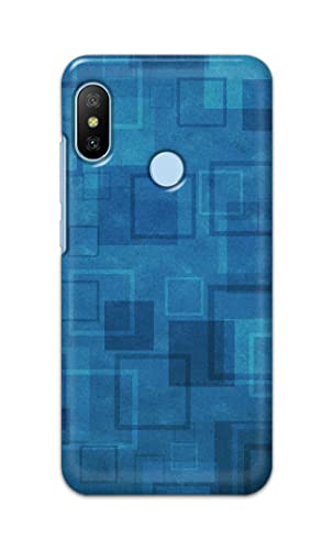 Image of Printed Hard Back Cover Case for Mi A2 Back Cover (Plain Azure Blue) -702