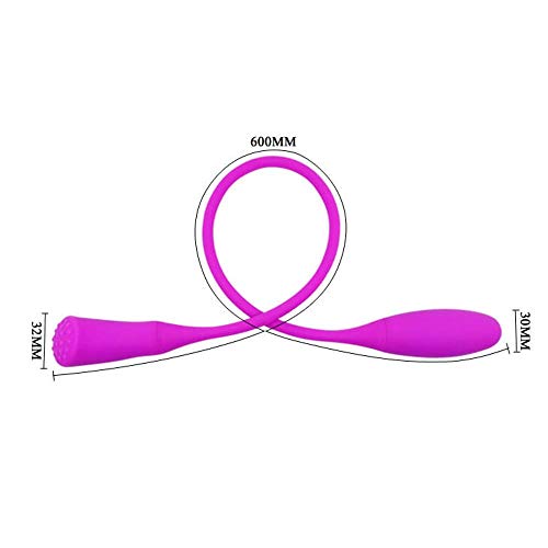 Vibrador Recarregável Estimulador Duplo Em Silicone Com 7 Modos De Vibração 6 X 3,2 Cm Snaky Vibe