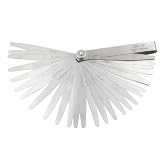 32 Klingen Fühlerlehre aus Edelstahl,Gewindelehre,Fühlerlehre Ventilspiel,Radienlehre,Messlehre,Fühlerlehren Faltbares,Imperial Werkzeug zur Präzisen Messung,Feeler Gauge,Messwerkzeug für Kolbenringen