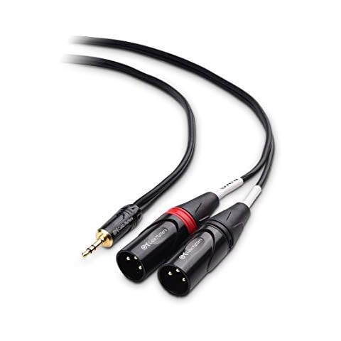 Senor Cable 3.5mm 1/8 Inch TRS to 2 XLR Cable, Male to Male Aux to Dual XLR Breakout Cable - (6 Feet) Cover