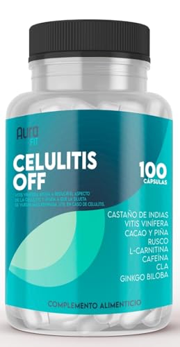 Anticelulítico Reafirmante Reductor Potente Efecto Intensivo | Celulitis Off | Elimina celulitis y piel de naranja | Hidratante | L-Carnitina + CLA + Ginkgo + Cafeina | 100 cápsulas blandas