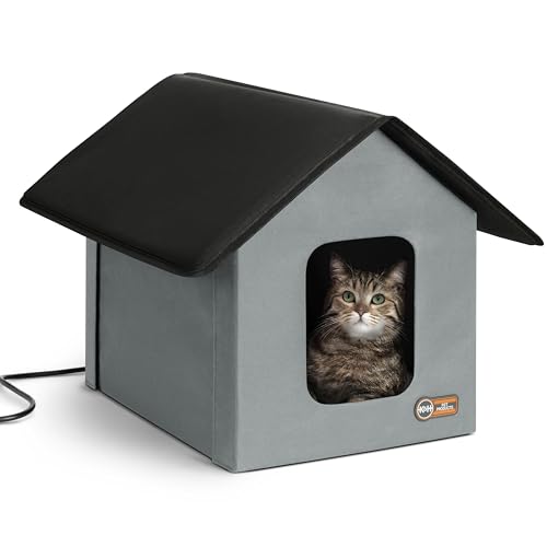 K&H Pet Products Heated Outdoor Cat House for Outside Pets