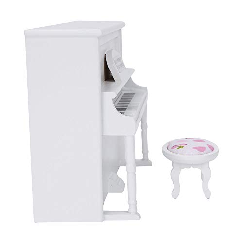 SPYMINNPOO Puppenhaus-Miniaturklavier, 1:12 Puppenhaus-Zubehör, Mini-Klavier, Modellspielzeug, Holzmodell, Mini… – Bild 5