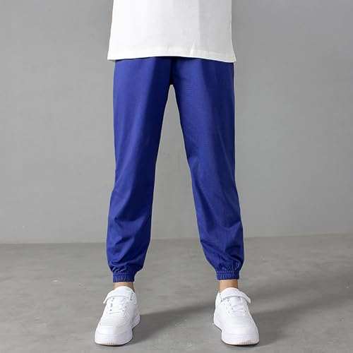 Kids Unisex Cotton Pull On Jogger Pants Solid Color Elastic Waistband Casual Sports Pants Boys Girls Leggings with Cats2