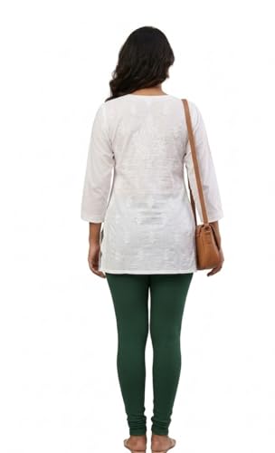 Image of Thrifty Thread Women's Cotton Full Length Leggings | Soft & Comfortable Leggings | High Waist | Regular Fit
