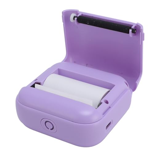 Portable Printer Wireless for iOS & Android, Support 57X30mm Thermal Paper, 203DPI Barcode Label Printer Bluetooth Portable Thermal Printer for Small Business (Violet)