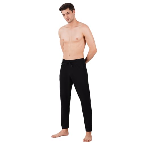 Image of F A S O Men's Track Pants | Super Combed Cotton | Straight Fit | Side Pockets | Adjustable Waistband | Label-Free Comfort | Casual & Gym Wear