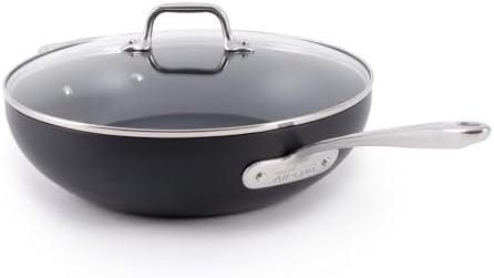 All-Clad HA1 Expert Nonstick Cookware, Chef's Pan with Lid, 12 inch, Stay-Cool Ergonomic Handle, Dishwasher-Friendly, Oven-Safe Up to 350°F, Induction, Compatible with All Cooktops, Black - Thumbnail 5