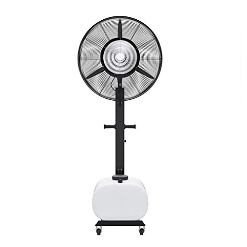 Misting Pedestal Fan Spray Fan, High Velocity Metal Floor Oscillating Fan with 65L Large Water Tank for Industrial, Commercial, Residential, Restaurant and Greenhouse