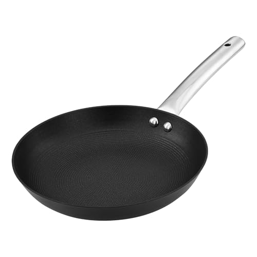 Amazon Brand - Solimo 24 cm Pre-Seasoned Cast Iron Fry Pan | Stai...