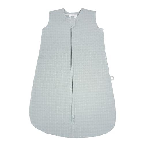 Image of Boppy Baby Sleep Sack 12-18 Months, Wearable Blanket 1 TOG, 100% Cotton, 2-Way Zipper for Easy Diaper Changes, Baby Sleeping Bag, Machine Washable, Gray Quilt-Textured Knit